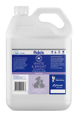 Fido's White & Bright Shampoo 5L  Dog Pet Grooming