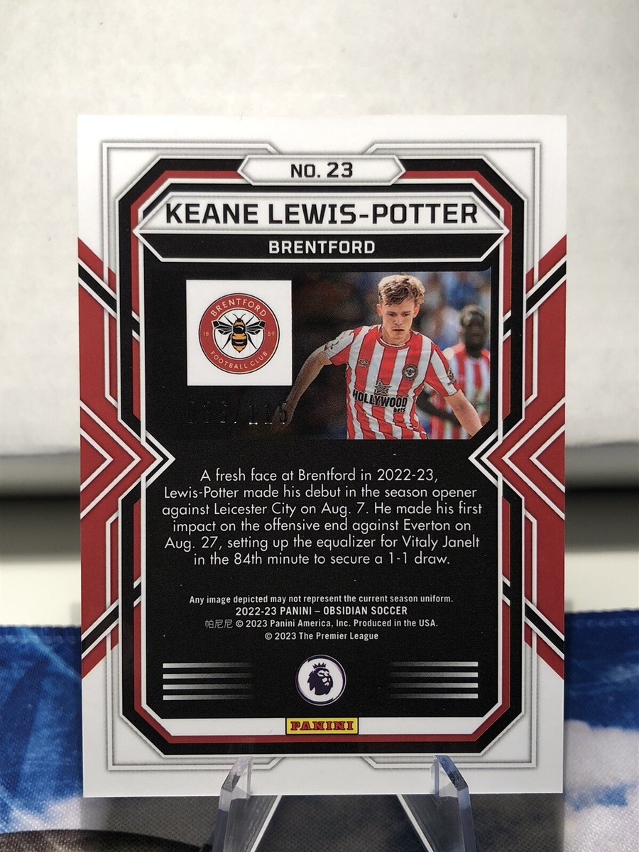 【正規品/新品タグ付】 ブレントフォードFC #23 LEWIS-POTTER 2022-23 Panini Obsidian KEANE LEWIS-POTTER /115 ROOKIE #23