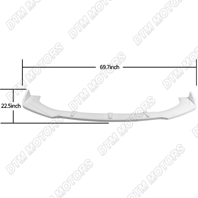 UNIVERSAL PAINTED WHITE FRONT BUMPER LOWER BODY KIT SPLITTER SPOILER