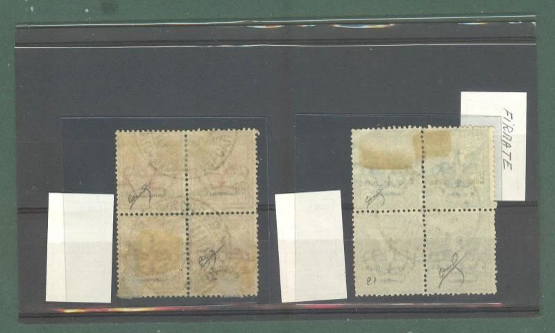 Colonie. ERITREA. Valori da cent. 2 rosso bruno e cent. 5 verde in quartina... - Immagine 2 di 2