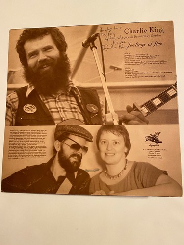 CHARLIE KING - Feelings of Fire ~ FLYING FISH 417 {nm} w/Insert | Signed by King - Imagen 2 de 6