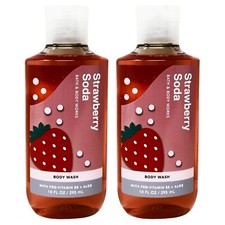 2pk Bath Body Works STRAWBERRY SODA Shower Gel Body Wash FREE SHIP New