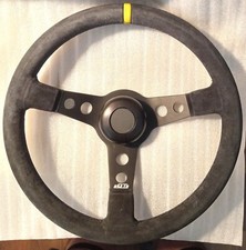 52-4316 Gt3 Steering Wheel Drift Design Suede Black Whorn Button- Brand New