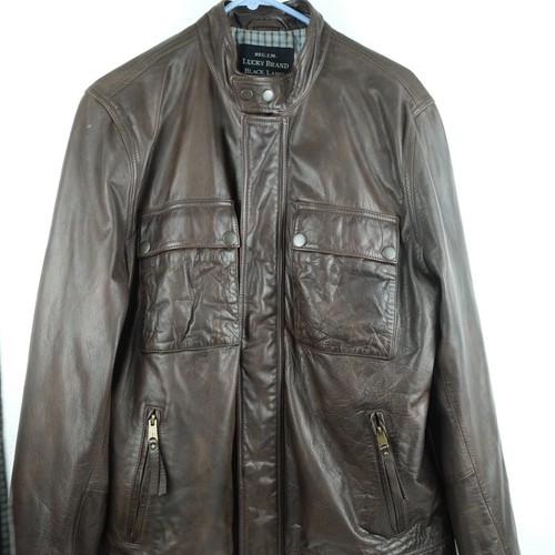 Moto Leather Coat Zip Jacket | eBay