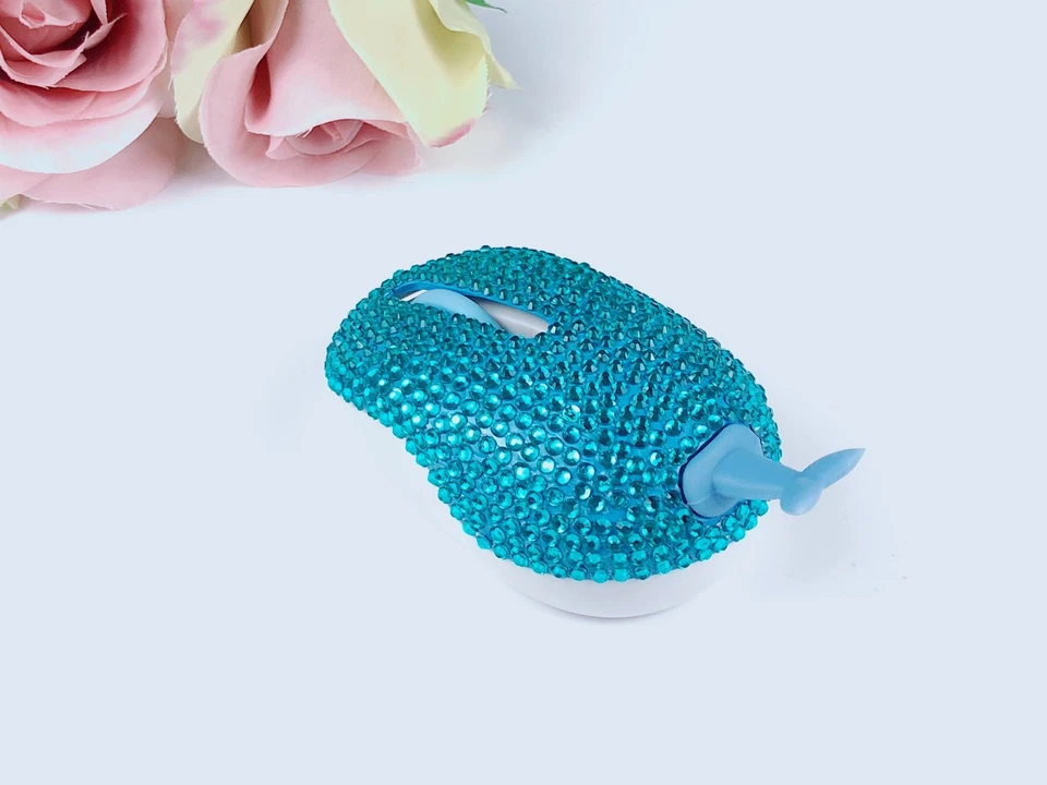 blingustyle Animal Dolphin design Crystal Optical 2.4GHz-Wireless PC Mouse  - Image 3 of 4