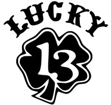 Lucky Number 13 Custom vinyl decal sticker logo
