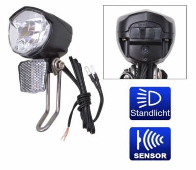 306008 Led Fahrradscheinwerfer 70 Lux Fahrradlampe Nabendynamo