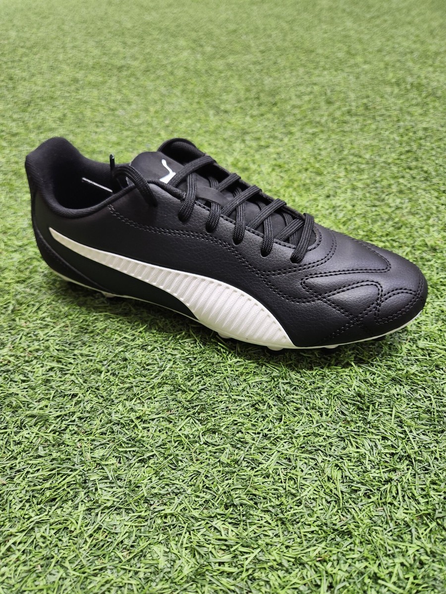 Puma Monarch II Fg Men's Soccer Shoes Black-White
