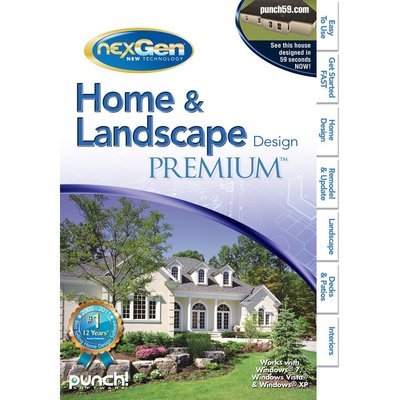 Punch! Home & landscape design premium (Win 7 - vista - xp)*New,sealed*