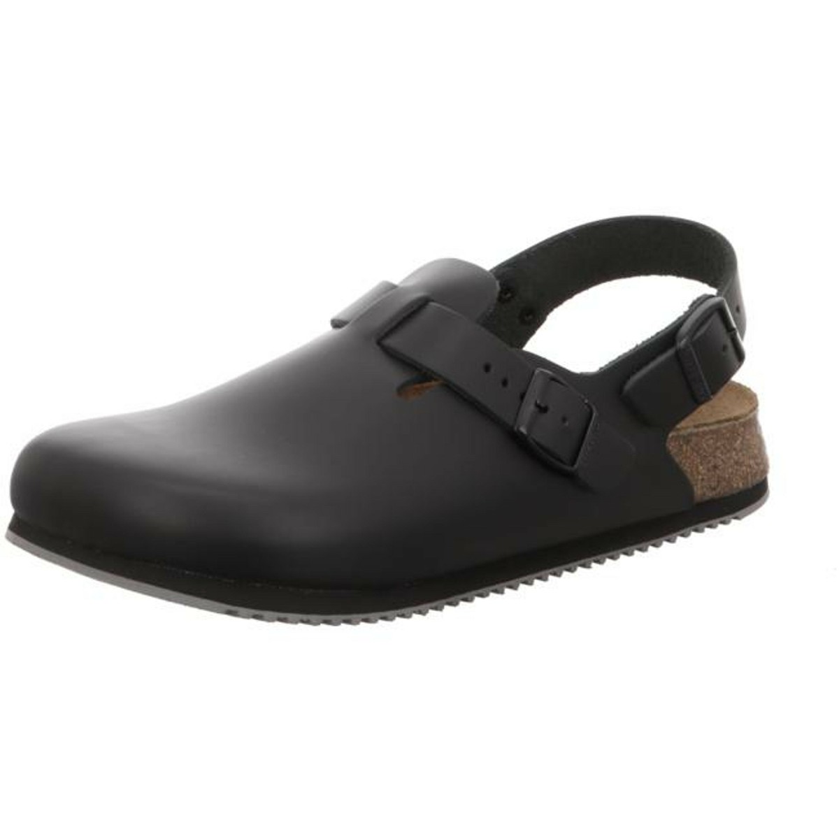 Birkenstock. Tokio Professional Clog. Narrow. Black Leather. Birkenstock Tokio Suede Leather - Black – Lenny main image 4