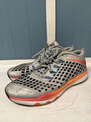 Nike Train Quick AMP Training Shoes MENS 12.5 Silver Crimson 844523 068 $150