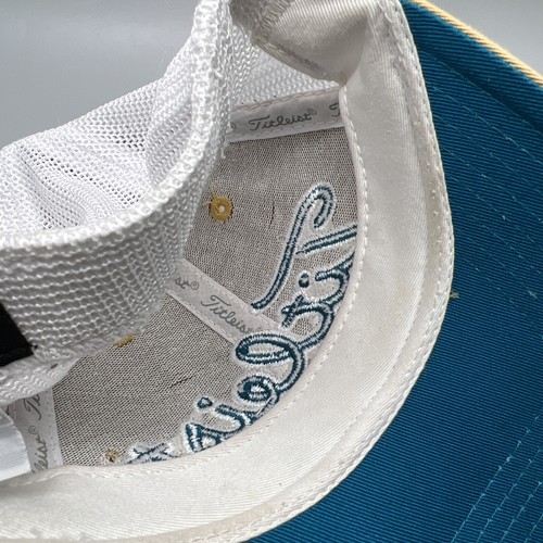 Titleist Golf Mesh Hat Stretch Flex Fitted SM/Med Cap Green Blue - Picture 6 of 6