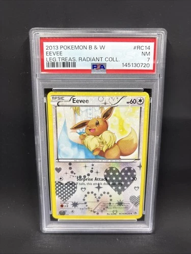 2013 Pokemon Legendary Treasures Radiant Collection RC14 Eevee PSA 7