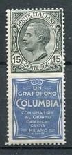 KINGDOM OF ITALY 1924 ADVERTISING COLUMBIA CENT 15 MLH* CAT. 2