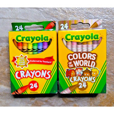 Crayola Crayons 24 Ct  Crayola Colors of the World 24 Ct Lot of 2 Packs