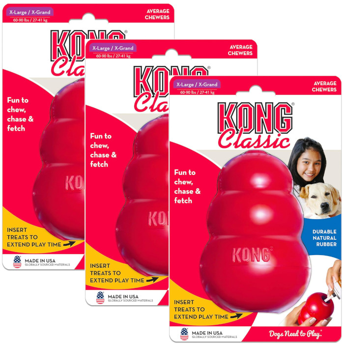 Kong Classic Dog Toy Large/Grand &ndash; Red (Pack of 3 Units)