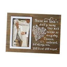 Wooden Memorial Picture Frame 4x6 Inches Photo - Bereavement Sympathy Gifts