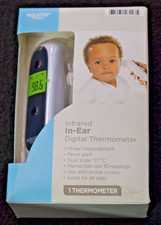 Equate Infrared 1-Second In-Ear Digital Thermometer for Kids Adults New In Box