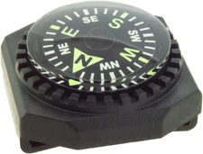 Slip-On Wrist Compass - Easy-To-Read Compass for Watch Band or Paracord Survival