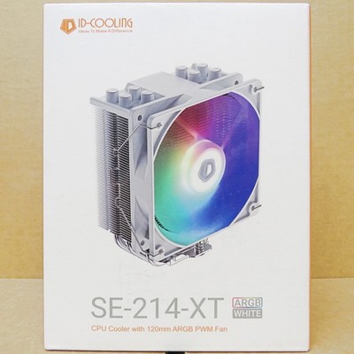 New-in-the-Box ID-Cooling SE-214-XT CPU Cooler (White with 120 mm ARGB Fan)