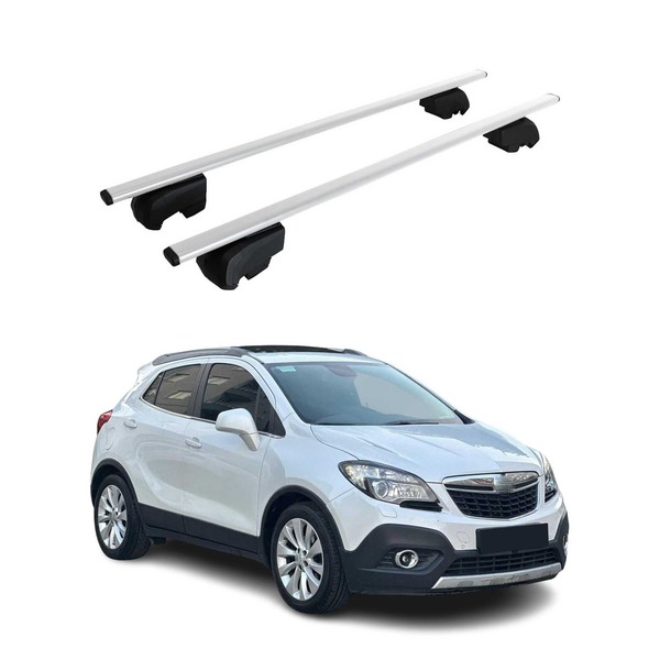 DachträGer GrundtäGer FüR Opel Mokka 2012-2016 75Kg Metall Silber 2 Tlg-image