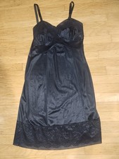 Vintage Unbranded Black Nylon Slip sz38 Made In USA