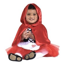 Baby Girl Halloween Little Red Riding Hood Costume 0-6 Months: Tutu Dress Cape