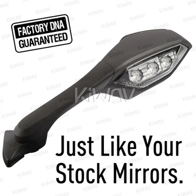 KiWAV OEM remplacement LED rétroviseur noir pour Yamaha YZF-R1 2015 x1 GAUCHE - Photo 1/4