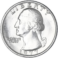 1977 (P) Washington Quarter BU US Coin