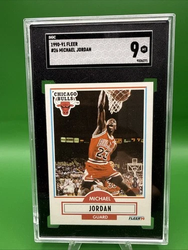 1990-91 Fleer - Michael Jordan #26 Black Line Above Biographical Information