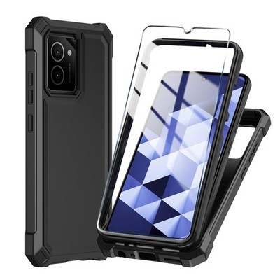 Mocotto for HMD Vibe Phone Case with Tempered Glass Screen Vibe, Black