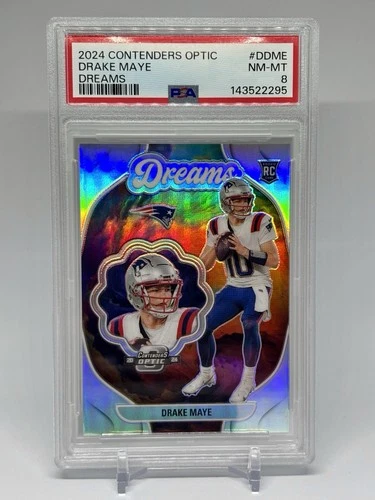 2024 Drake Maye Contenders Optic Dreams #D-DME Rookie PSA 8