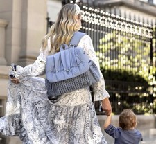 Levy Backpack Ash Blue Nylon