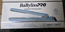 BaByliss Pro Nano Titanium Digital Flat Iron 1"/25mm 450F NEW