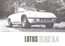 1968 ~ Lotus ELAN S4 Type 36 / 45 ~ Nord America Stati Uniti e Canada ~ Brochure