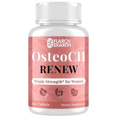 Joint Supplements for Women OsteoCII Renew Triple 180 Count (Pack of 1), Pink 