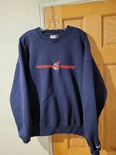 VTG Cleveland Indians Guardians Sweatshirt Men XL Pullover Embroidered Puma 2000