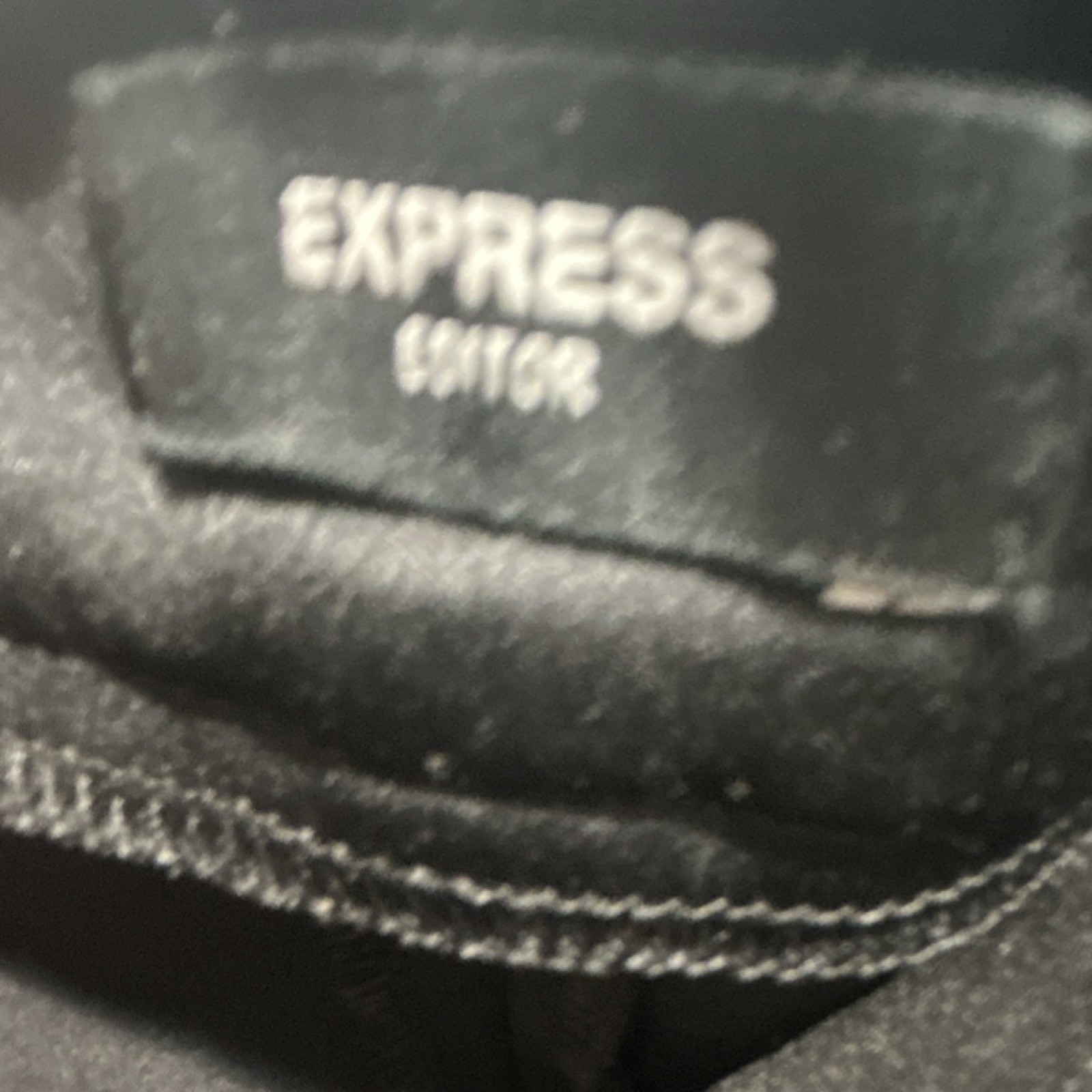 Express Black Solid Stretch Zip Polyester Spandex… - image 2
