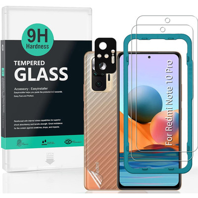 Schutzfolie für Redmi Note 10 Pro 4G + Kamera-Schutz + Installations-Kit