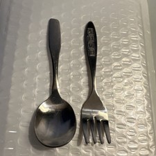 Community Stainless Steel Silver Baby Spoon and Stainless Fork Set