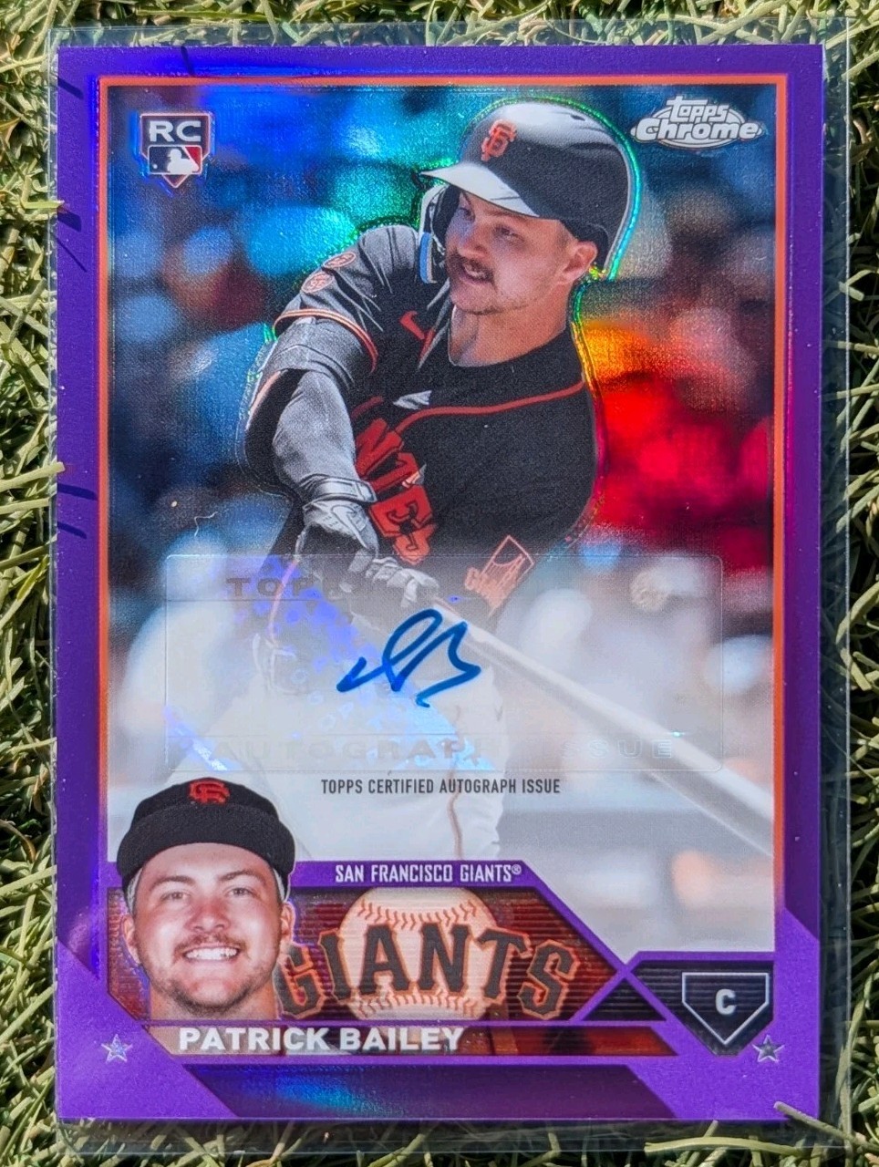 2023 Topps Chrome Update  - Autographs Patrick Bailey RC #AC-PB Purple Ref /250