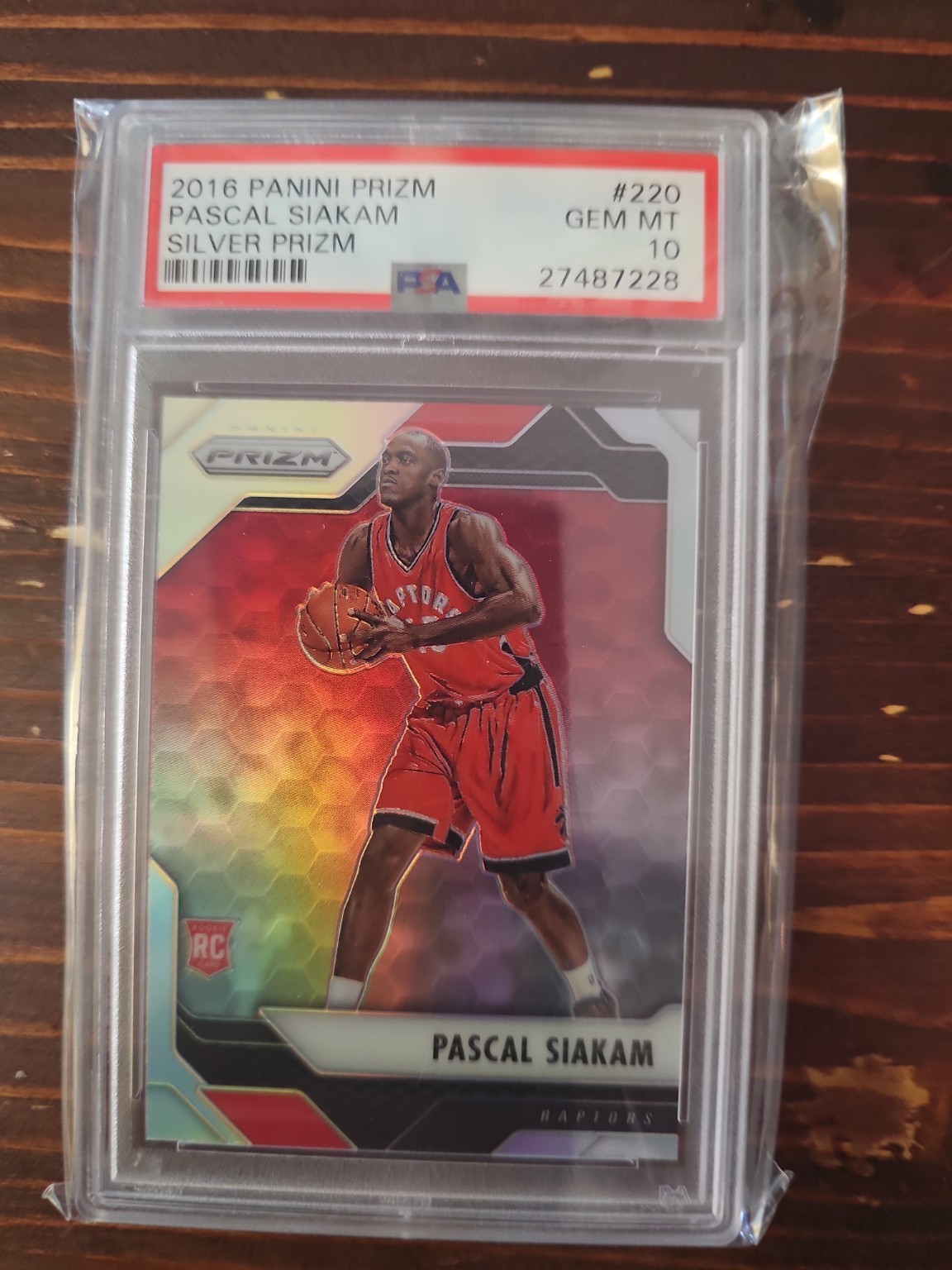 2016 Panini Prizm Pascal Siakam Silver Prizm Rookie RC #220 PSA 10 GEM