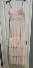 Ladies Size 14 Maxi Dress - Lace & Beads - New With Tags - Stunning - Blush PROM