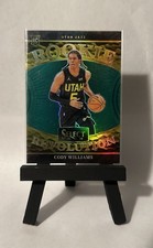 2024-25 Panini Select Cody Williams #22 Rookie Revolution Green Prizm RC Jazz