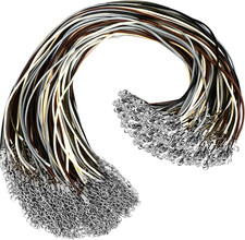 100 Pcs Leather Necklace Cord with Clasps, Rope Necklace String, 5 Colors Neckla