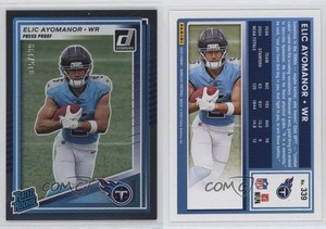 2025 Panini Donruss Rated Press Proof Silver /199 Elic Ayomanor #339 Rookie RC
