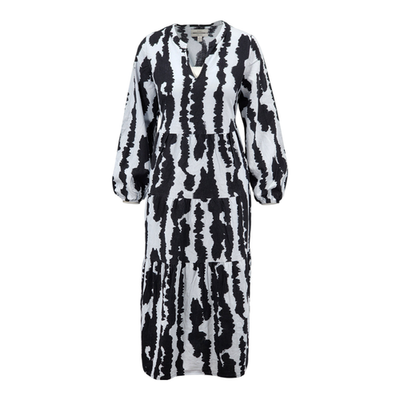 M&S COLLECTION Linen Rich Printed V-Neck Midaxi Womens Dress | eBay