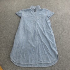 Gap Denim Dress Womens Small Blue Chambray Short Sleeve Popover Shirt Casual