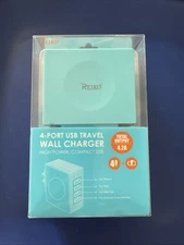 Reiko 4-port USB Wall Charger 4.2A Purple