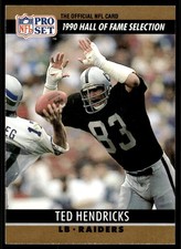 1990 Pro Set Ted Hendricks Los Angeles Raiders #26
